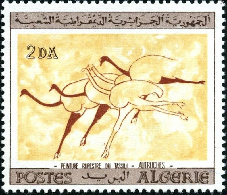 Peintures Rupestres du Tassili N'ajjer Autruches