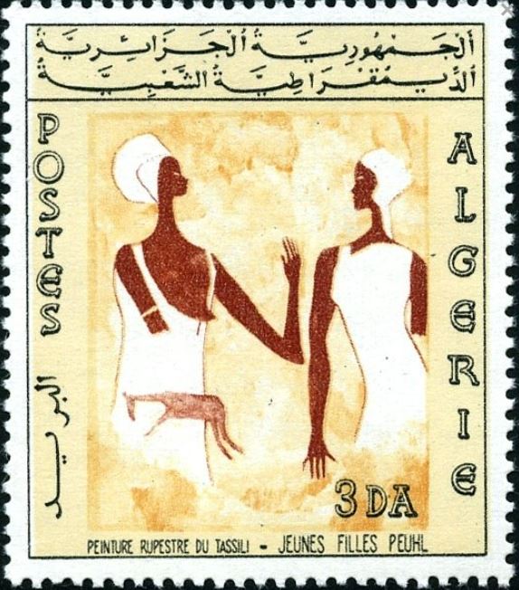 Peintures Rupestres du Tassili N'ajjer Jeunes Filles Peuhl